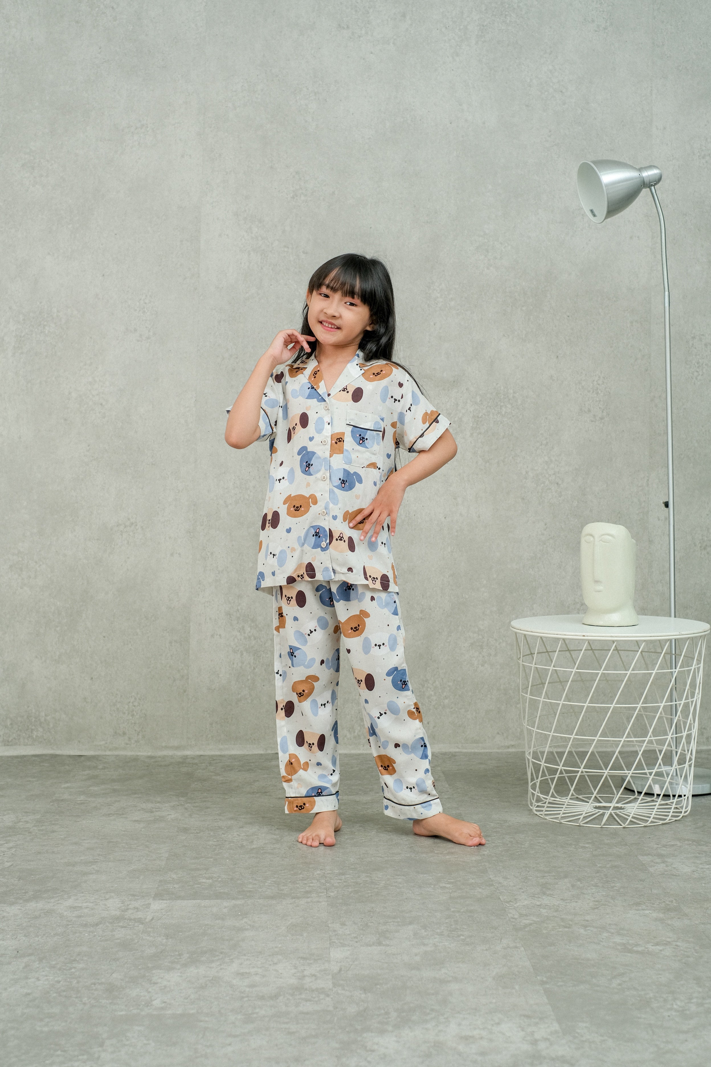 Kids Milo Viscose Rayon Short Sleeves Long Pajamas Set