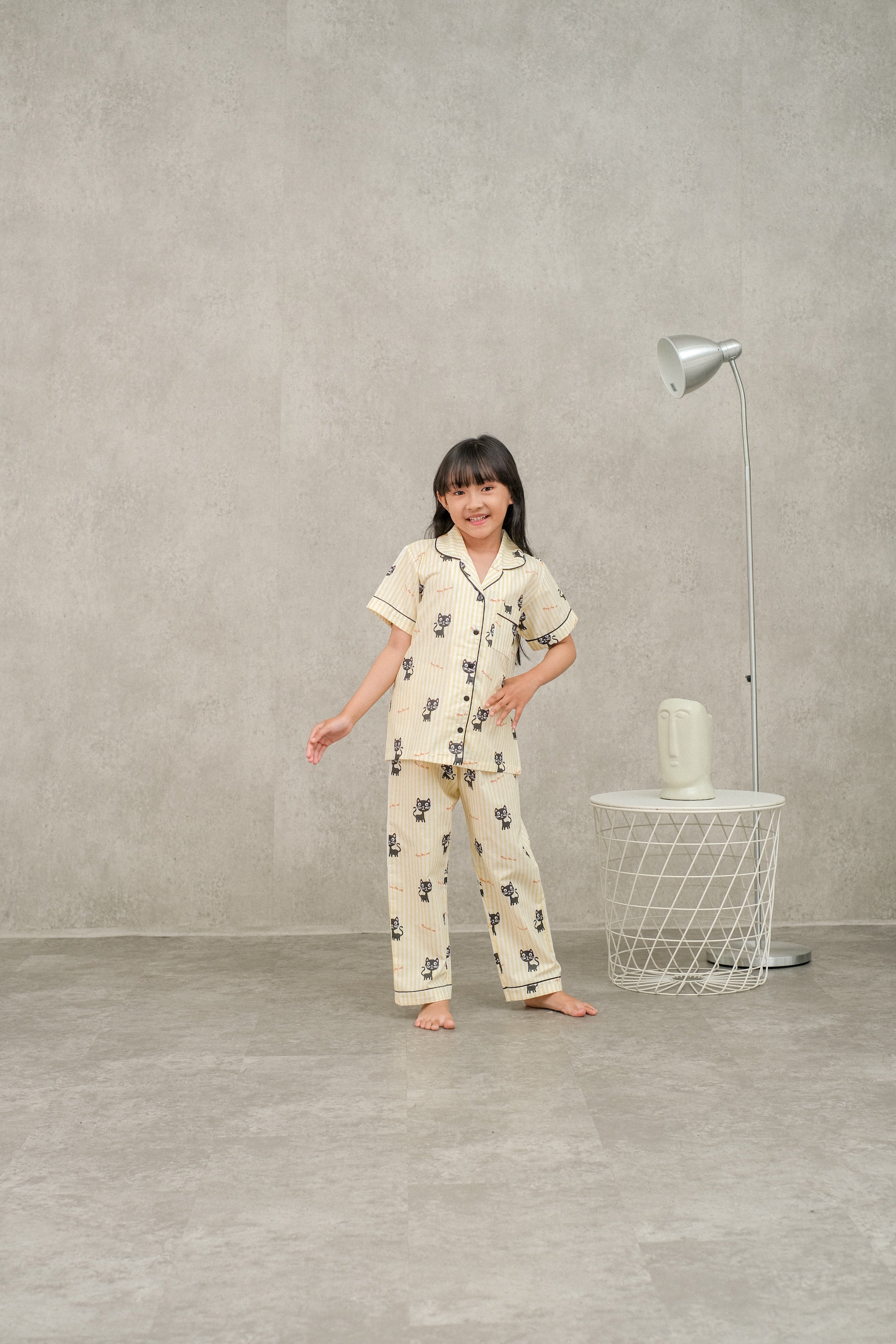 Catty Cotton Short Pajamas Set for Kids