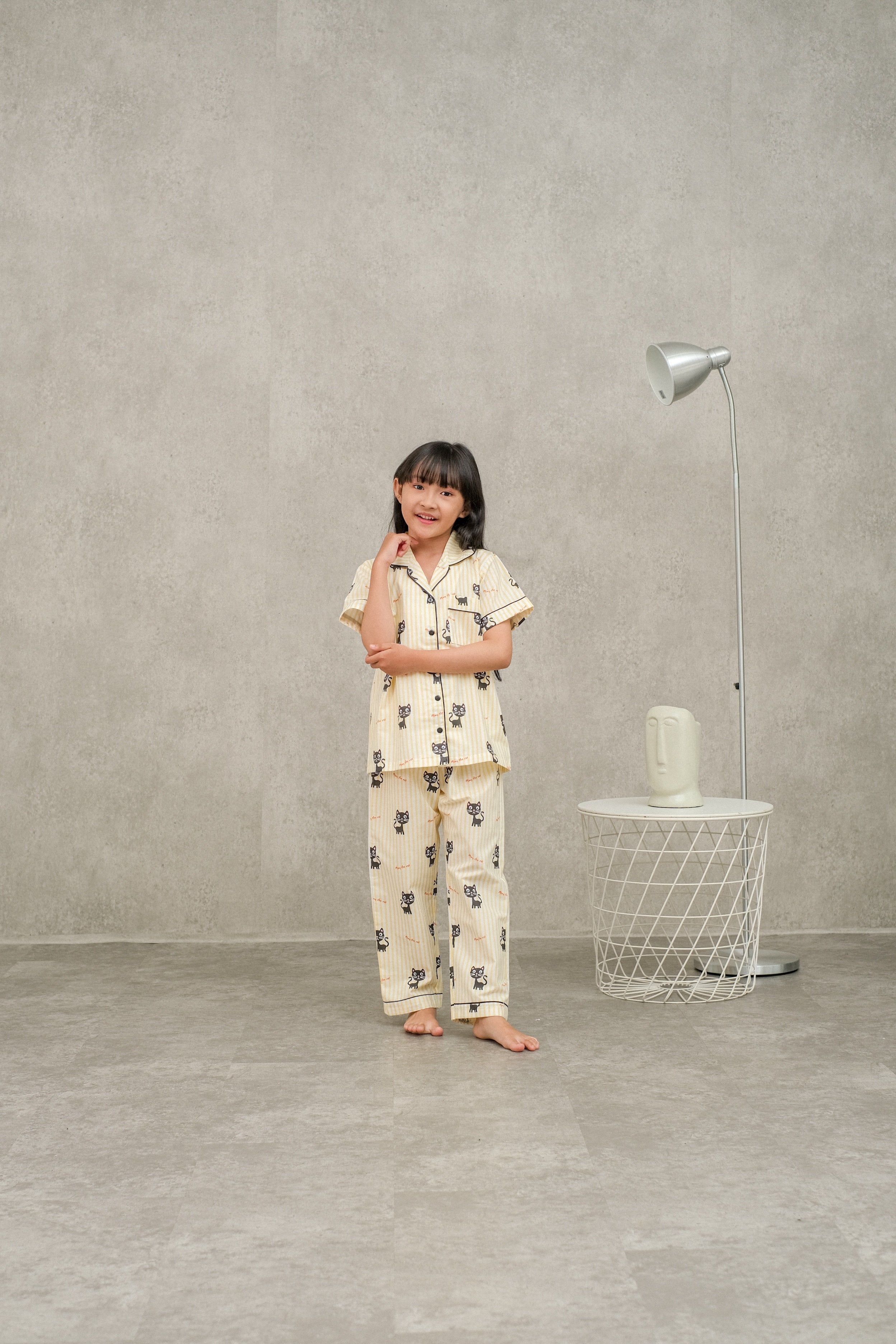 Catty Cotton Short Pajamas Set for Kids