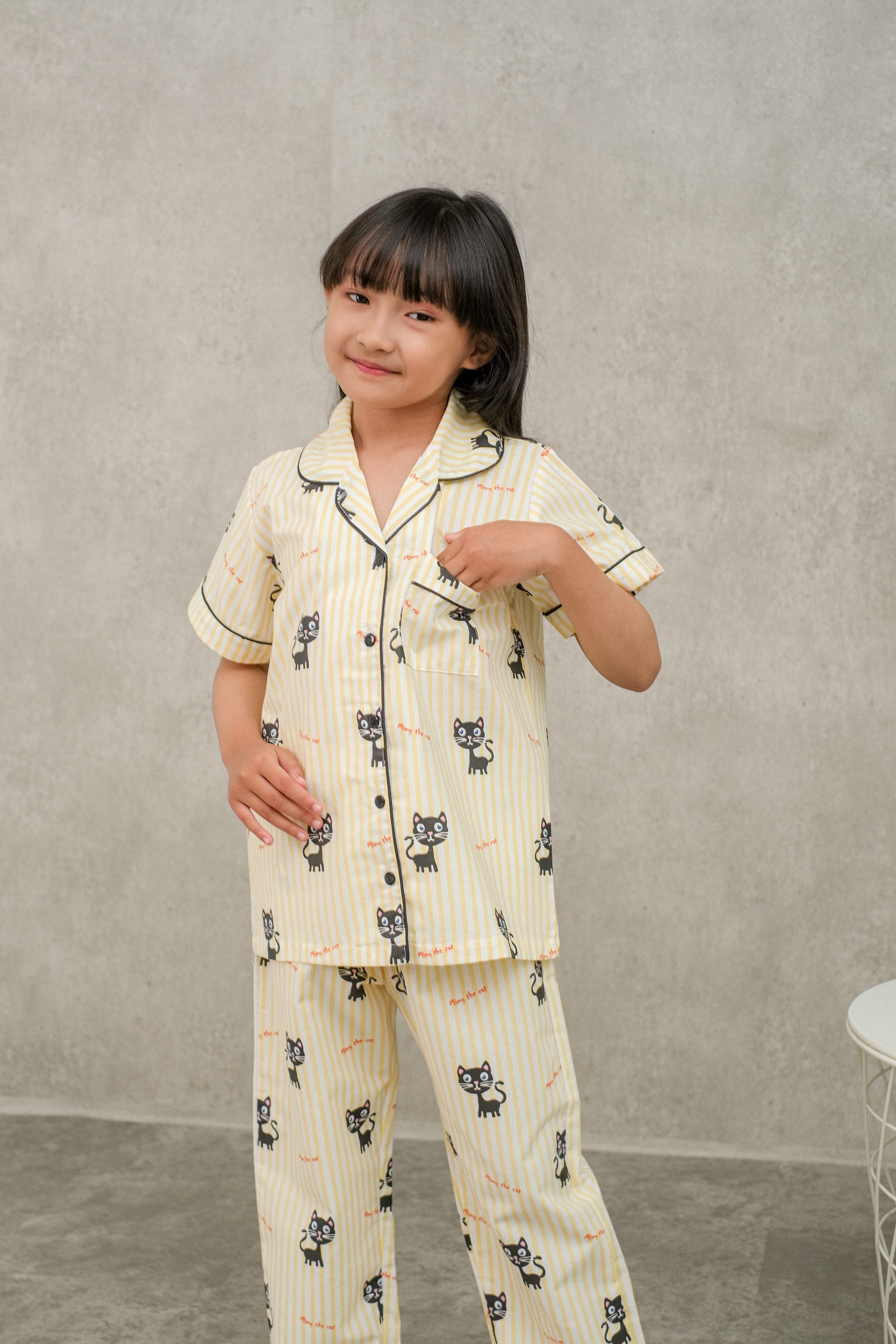 Catty Cotton Short Pajamas Set for Kids