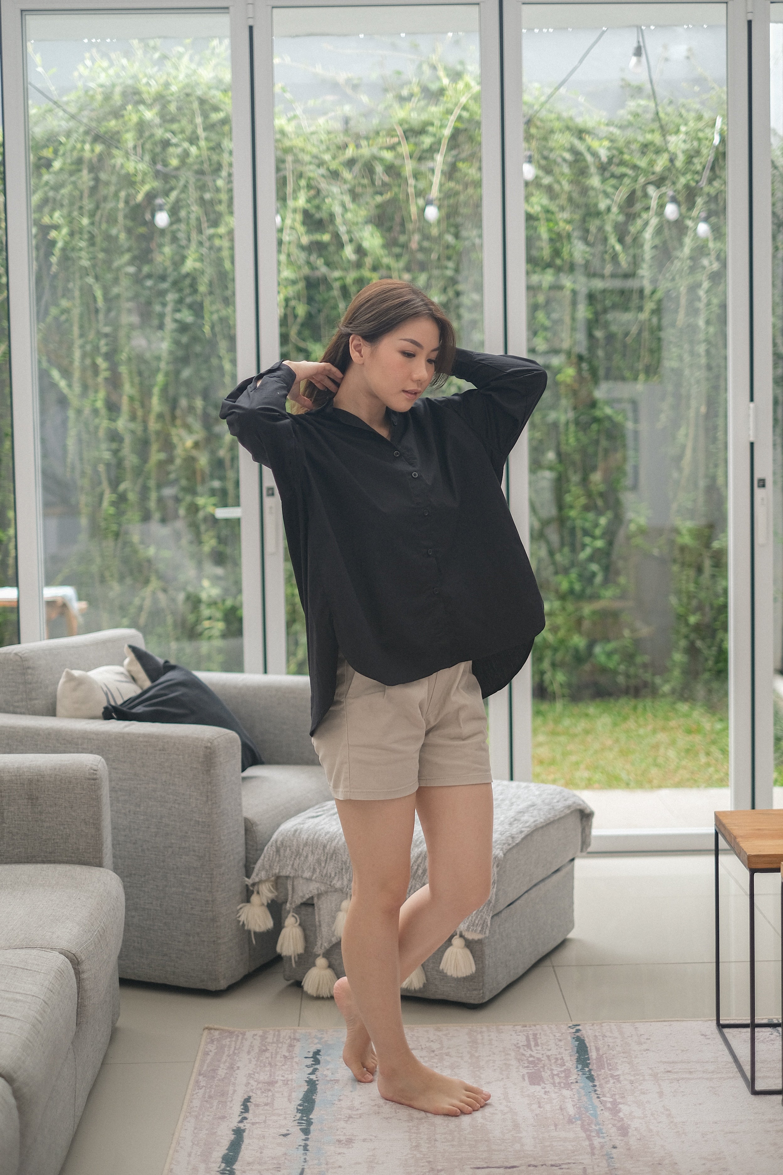 Lolly Oversized Black Shirt